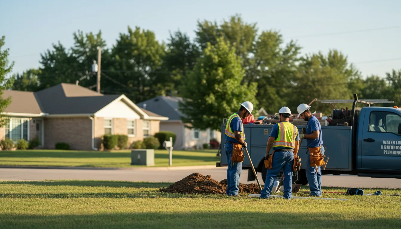 Residential water line and bathroom plumbing service in Little Rock, IA